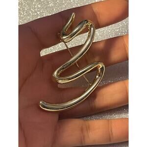 Pin Brooch Swirl Gold Tone B#18